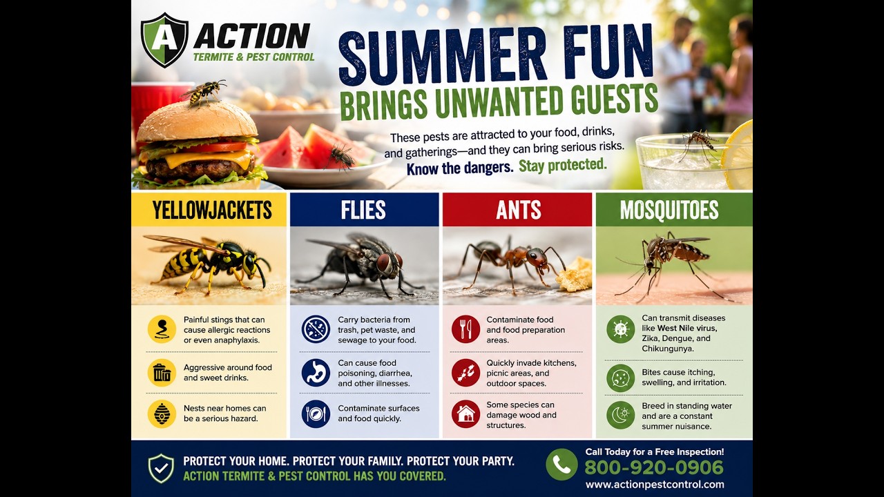 Summer BBQ Pests You Need to Watch Out For | Yellowjackets, Flies, Ants & Mosquitoes