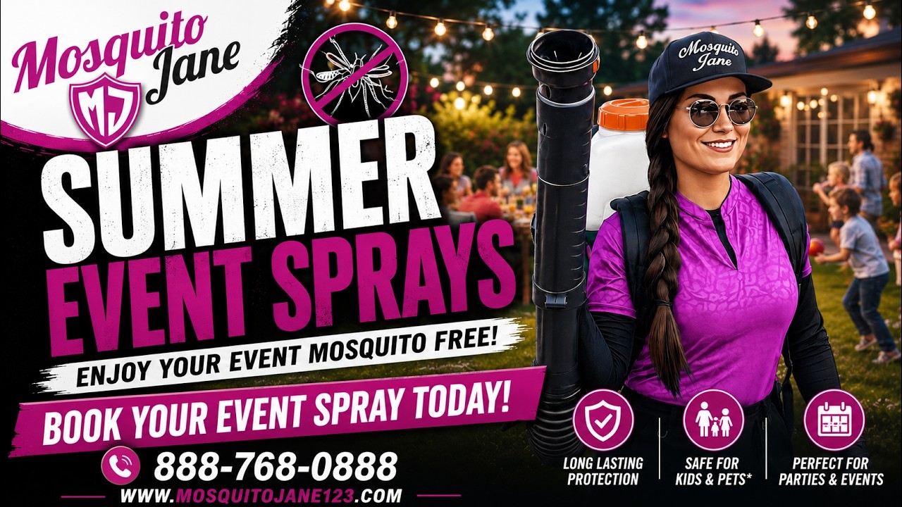 Keep Your Backyard Mosquito-Free for Parties & BBQs - Mosquito Spray for Events with Mosquito Jane
